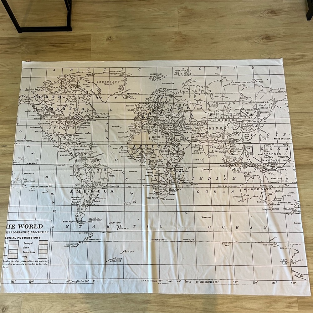 World Map Tapestry